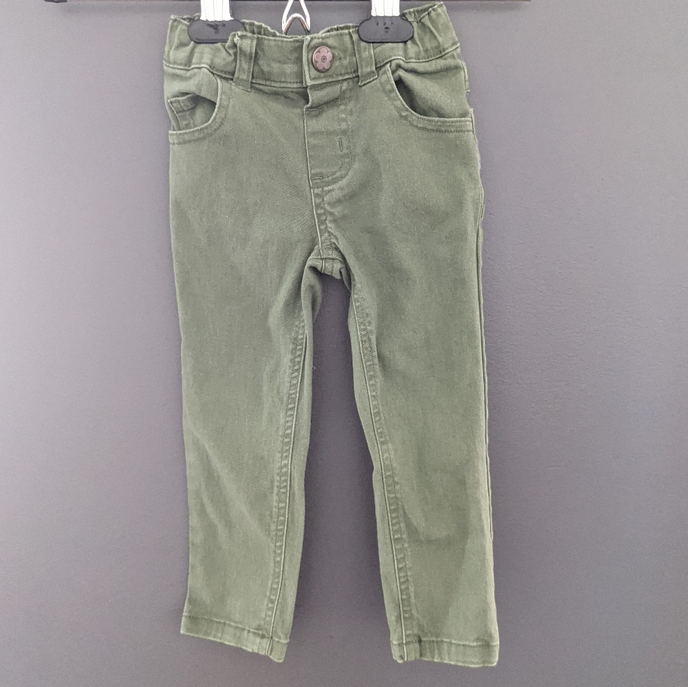 Army green skinny jeans